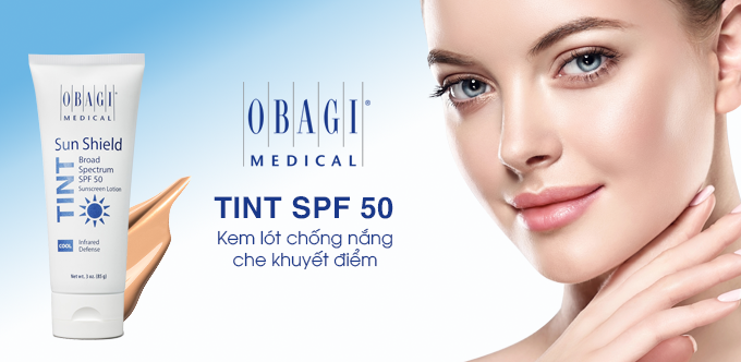 Kem lót chống nắng che khuyết điểm Obagi Sun Shield TINT SPF 50 (Cool) 85g dành cho mọi loại da – Mỹ-hibeauty