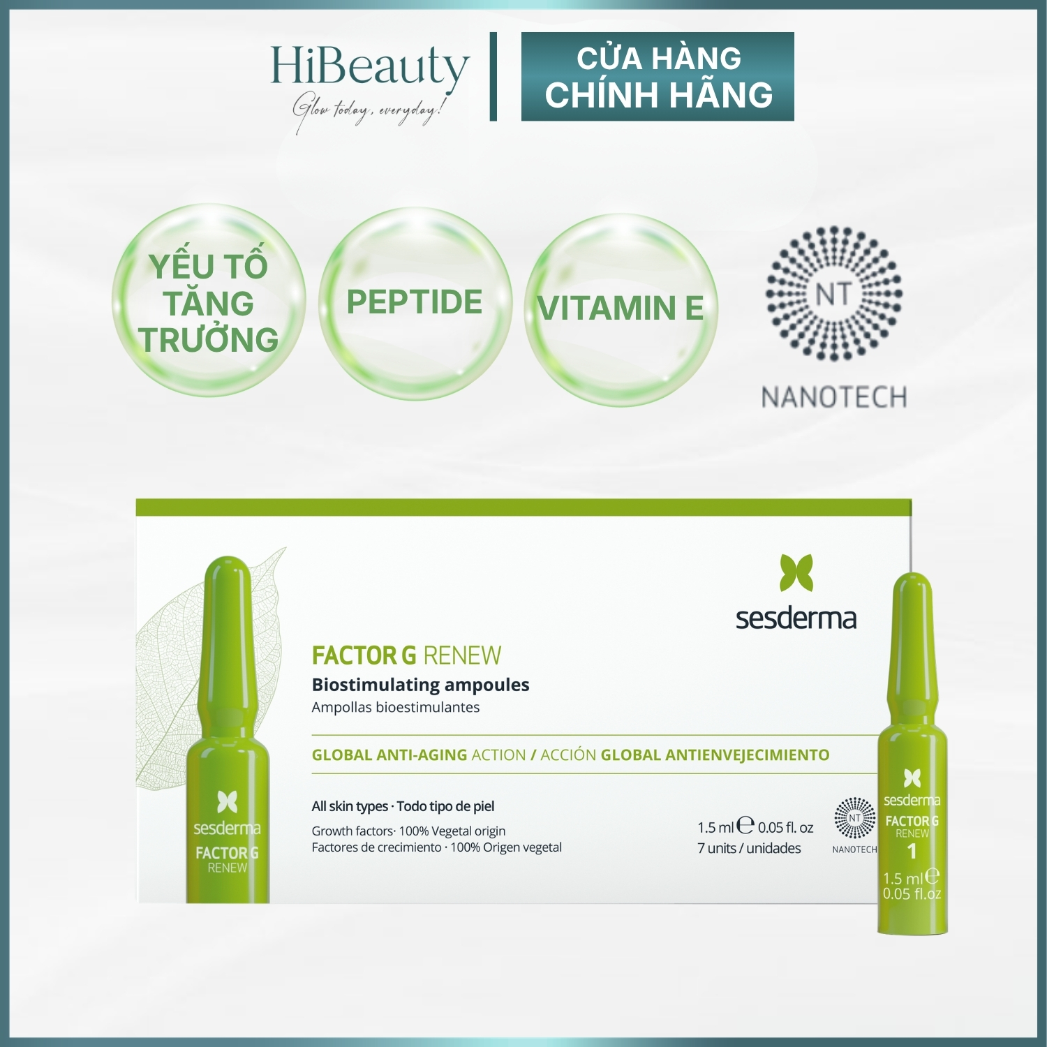Sesderma Factor G Renew Biostimulating Ampoules